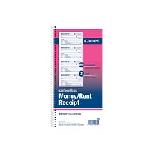 TOPS Money/Rent Receipt Book, 200 Sets/Book, White/Canary (4161)