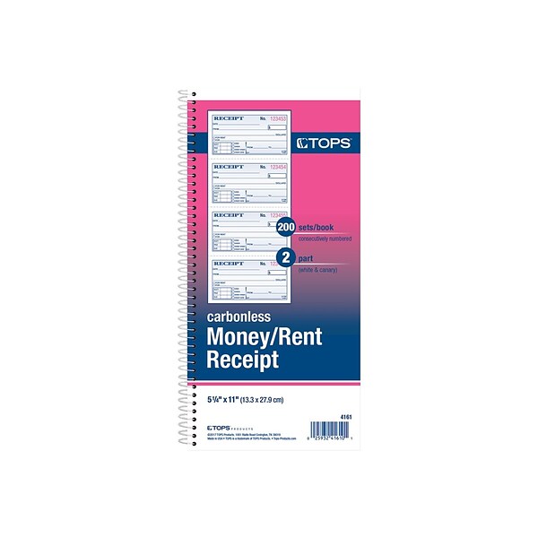 Adams Money And Rent Receipt Book - Spiral Bound, UK | Ubuy