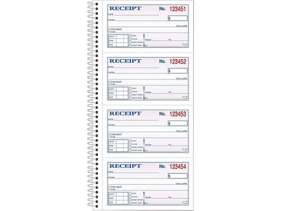 TOPS Money/Rent Receipt Book, 200 Sets/Book, White/Canary (4161)