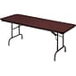 ICEBERG Premium Folding Table, 96" x 30", Mahogany (55234)