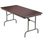 ICEBERG Premium Folding Table, 60" x 30", Mahogany (55214)