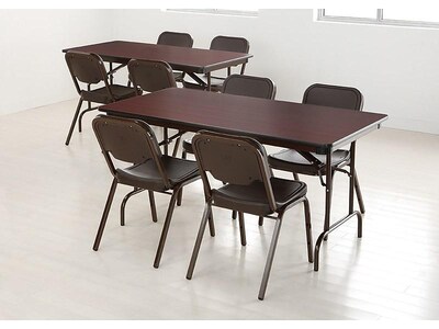 ICEBERG Premium Folding Table, 60" x 30", Mahogany (55214)