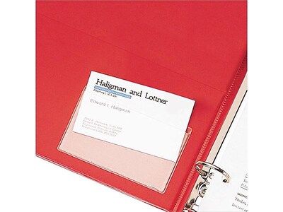 Cardinal HOLDit! Business Card Poly Binder Pockets, Clear, 10/Pack (CRD 21500CB)