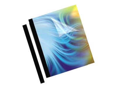 Fellowes Presentation Covers Presentation Covers, 8.5"W x 11"H, Black/Clear, 10 Pack (5225301)