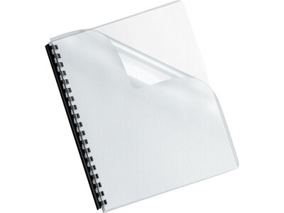 Fellowes Futura Presentation Covers Lined Presentation Covers, 8.5W x 11H, Clear, 25 Pack (5224501)