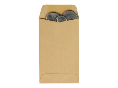 Quality Park Kraft #3 Envelope 2 1/2 x 4 1/4, Brown, 500/Box (QUA50260)