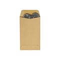 Quality Park Gummed #3 Currency Envelopes, 2 1/2 x 4 1/4, Brown, 500/Box (QUA50260)