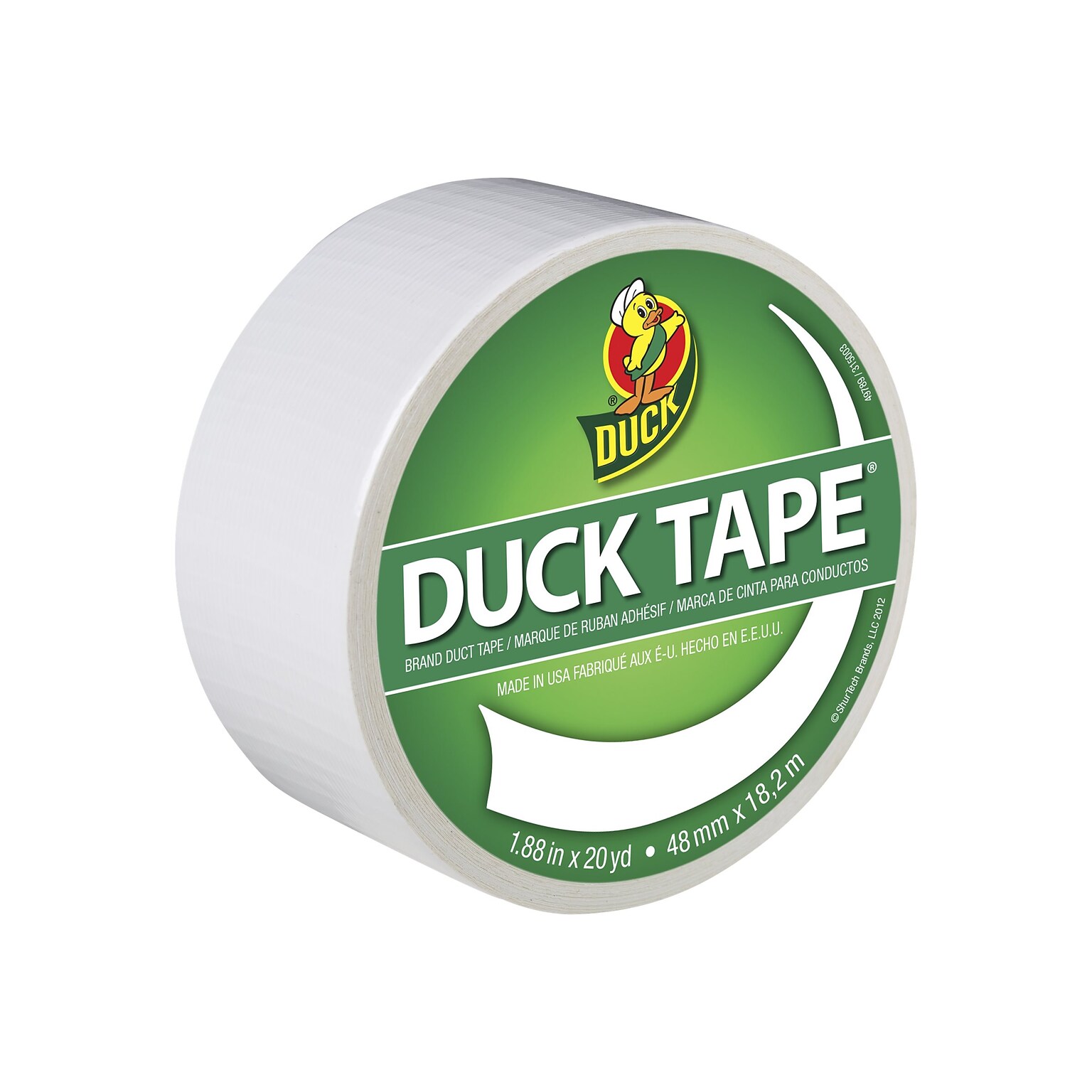 Duck Heavy Duty Duct Tape, 1.88 x 20 Yds., White (1265015)