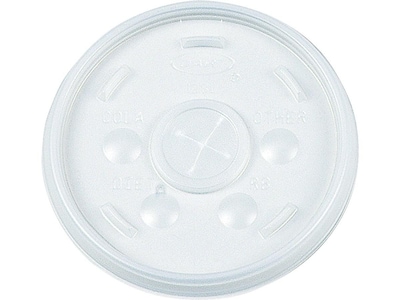 Dart Straw Slot Lids, 16 oz., Clear, 1000/Carton (16SL)