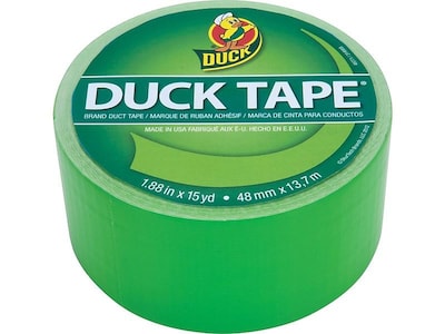 Duck Brand 1265015 Color Duct Tape, White, 1.88 Inches x 20 Yards