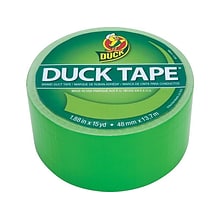 Duck Heavy Duty Duct Tape, 1.88 x 15 Yds., Neon Green (1265018)