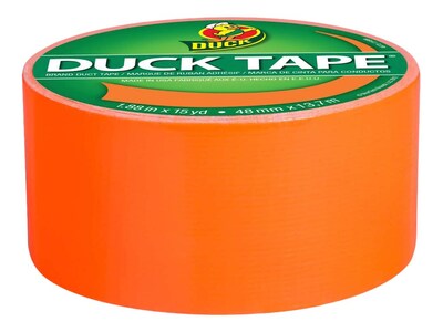 Duck Heavy Duty Duct Tape, 1.88" x 15 Yds., Neon Orange (1265019)