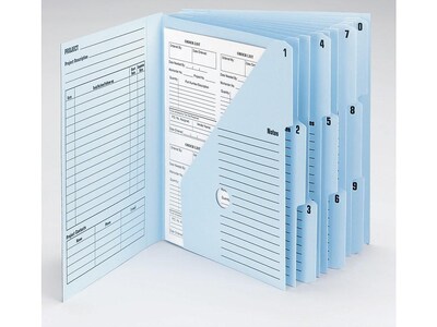 Smead Cardboard Indexed Desk File, Numerical Index, Navy/Lake Blue (89200)