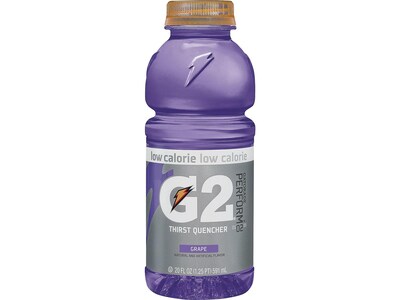 Gatorade G2 Thirst Quencher Grape Liquid Sports Drink, 20 Fl. oz., 24/Carton (20406)