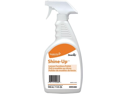 Diversey Shine-Up Furniture Polish, Lemon, 32 Fl. Oz., 12/Carton (4995480)