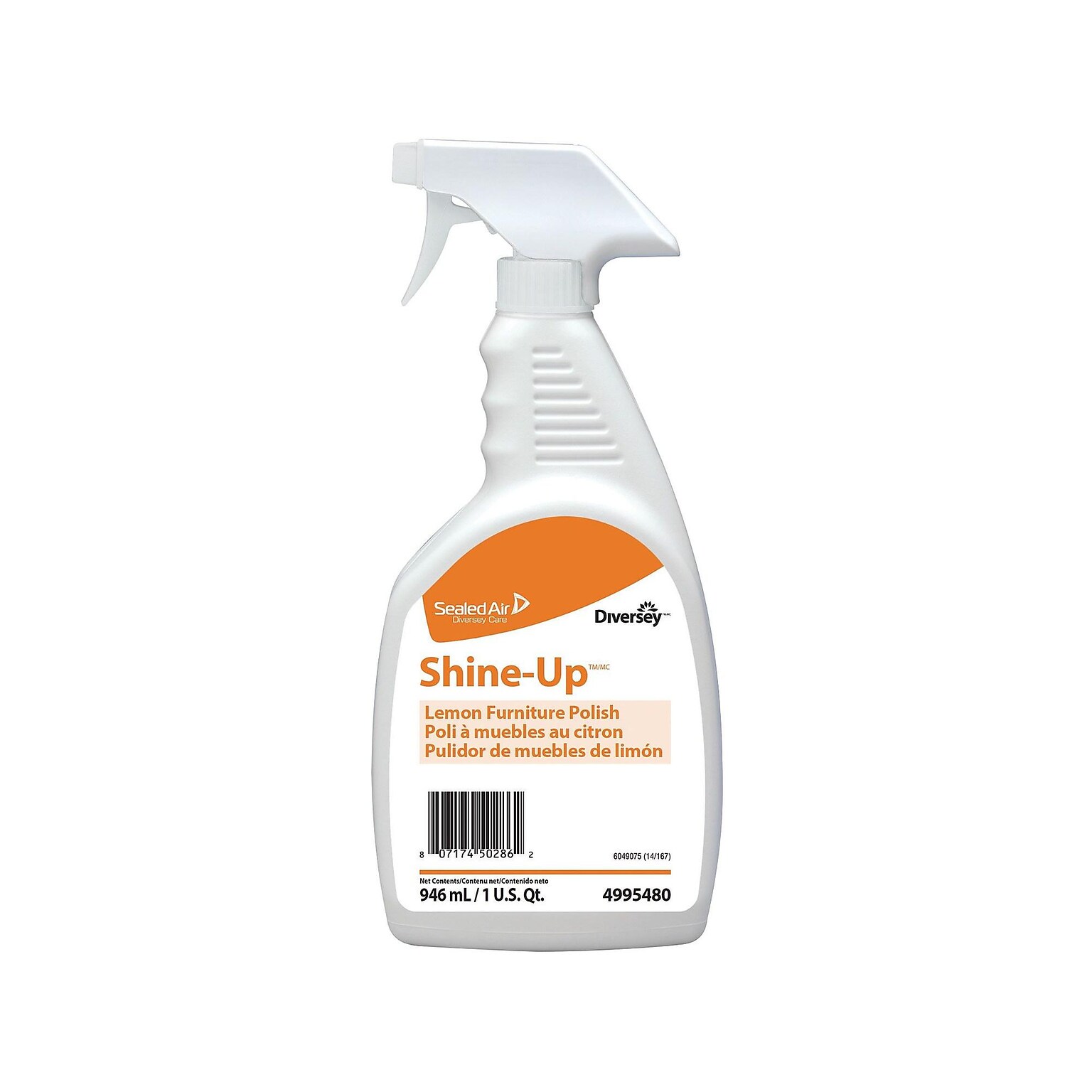 Diversey Shine-Up Furniture Polish, Lemon, 32 Fl. Oz., 12/Carton (4995480)