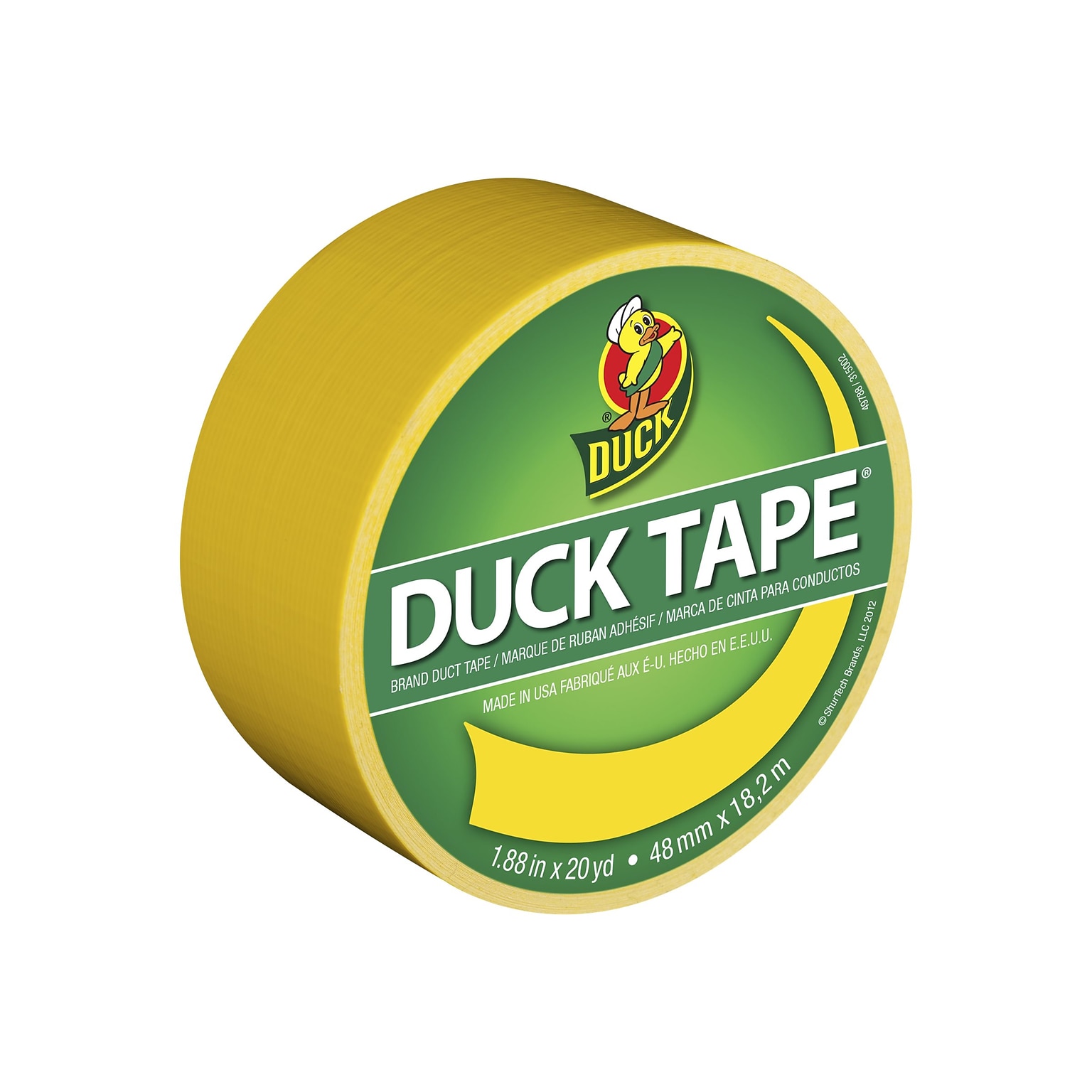 Duck Heavy Duty Duct Tape, 1.88 x 20 Yds., Yellow (1304966)