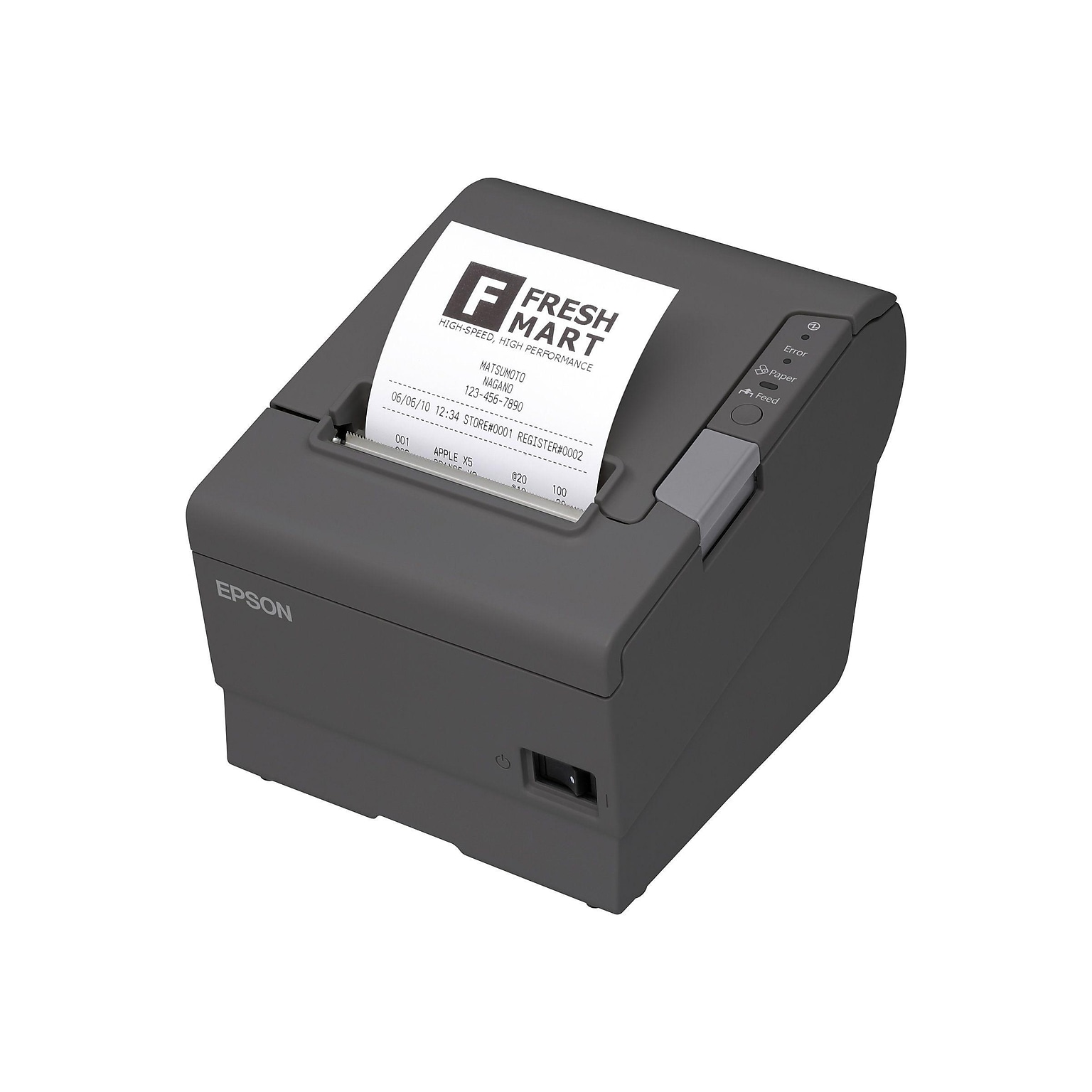Epson TM-T88V Direct Thermal/Thermal Transfer POS Printer, USB, Seriel, Ethernet, Bluetooth, Dark Gray