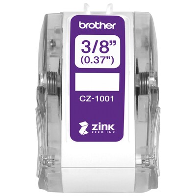 Brother CZ-1001 Continuous Paper Label Roll with ZINK® Zero Ink technology, 3/8" x 16-4/10', Multicolored (CZ-1001)