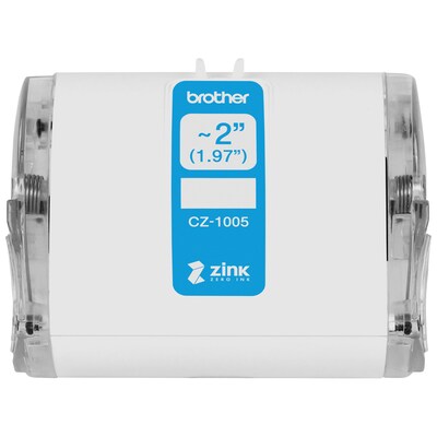 Brother Genuine CZ1005 Continuous Length 1.97" 50mm Wide x 16.4 ft. (5m) Long Label Roll