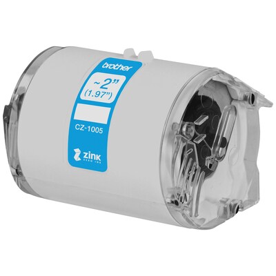 Brother Genuine CZ1005 Continuous Length 1.97" 50mm Wide x 16.4 ft. (5m) Long Label Roll