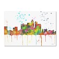 Trademark Fine Art Marlene Watson Los Angeles California Skyline Mclr-1 12 x 19 Canvas Stretched (190836205844)