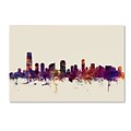 Trademark Fine Art Michael Tompsett Jersey City New Jersey Skyline 12 x 19 Canvas Stretched (190836031115)