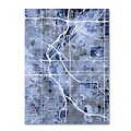 Trademark Fine Art Michael Tompsett Denver Colorado Street Map B&W 14 x 19 Canvas Stretched (190836018338)