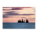 Trademark Fine Art Philippe Sainte-Laudy Reynisdrangar at Sunset 12 x 19 Canvas Stretched (190836321629)