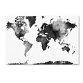 Trademark Fine Art Marlene Watson World Map BG-1 14 x 19 Canvas Stretched (190836200948)