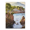 Trademark Fine Art David Lloyd Glover Riviera Sea Cove 14 x 19 Canvas Stretched Art Print (190836187560)