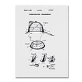 Trademark Fine Art Claire Doherty Firefighter Headgear Patent 1926 White 14 x 19 Canvas Stretched (886511940499)