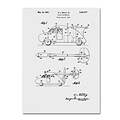 Trademark Fine Art Claire Doherty Flying Car Patent 1941 White 14 x 19 Canvas Stretched (886511939653)