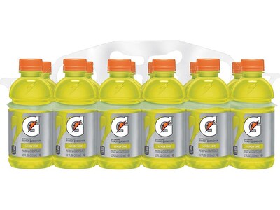 Gatorade Thirst Quencher Lemon Lime Sports Drink, 12 fl. oz., 24 Bottles/Carton (QKR12178)