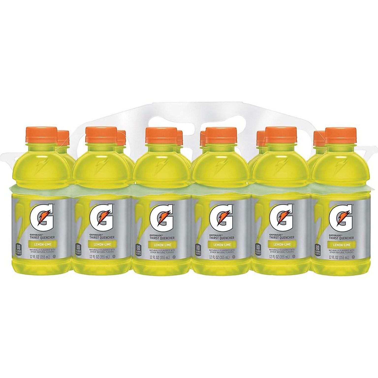 Gatorade Thirst Quencher Lemon Lime Sports Drink, 12 fl. oz., 24 Bottles/Carton (QKR12178)