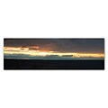 Trademark Fine Art Kurt Shaffer April Setting Sun over Lake Erie 8 x 24 Canvas Stretched Art Print (886511961517)
