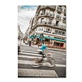 Trademark Fine Art Yale Gurney Paris Bicycle Rider 12 x 19 Canvas Stretched (190836241811)