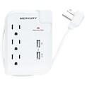 Merkury 3-Outlet Travel Charger with Dual USB Port