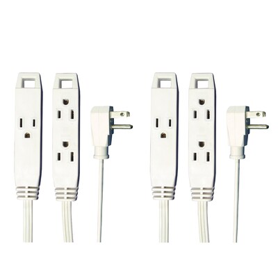 Axis 8' Extension Cord, 3-Outlet, White (KIT45505X2)