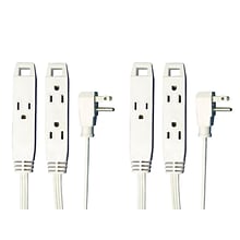Axis 8 Extension Cord, 3-Outlet, White (KIT45505X2)