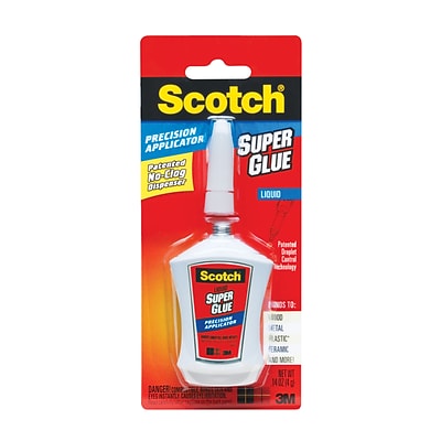 Scotch® Super Glue Liquid in Precision Applicator, .14 oz (AD124)