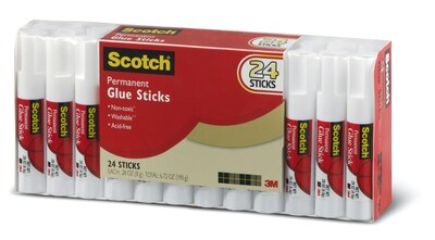 Scotch® Glue Stick, .28 oz, 24/Pack Sticks (6008-24-S)