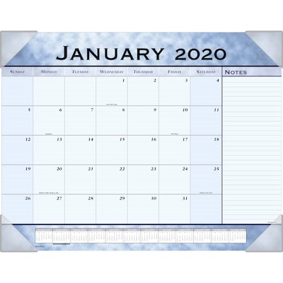 2020 AT-A-GLANCE 22 x 17 Monthly Desk Pad Slate Blue (89701-20)