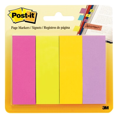 Post-it® Page Markers, 7/8 x 2 7/8, Assorted Colors, 200 Sheets, 2 pk