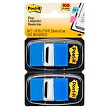 Post-it® Flags, 1 x 1.7, Blue, 100 Flags (680-BE2)