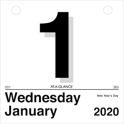 2020 AT-A-GLANCE 6 x 6 “Today Is” Daily Wall Calendar Refill (K1-50-20)