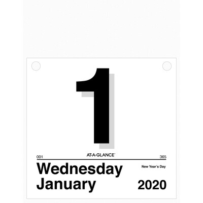 2020 AT-A-GLANCE 8 1/2 x 8 “Today Is” Daily Wall Calendar Refill (K4-50-20)