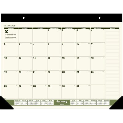 2020 AT-A-GLANCE 22 x 17 Recycled Monthly Desk Pad (SK32G-00-20)