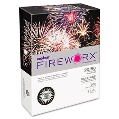 Boise FIREWORX Premium Multi-Use Colored Paper, 8 1/2 x 11, Popper-mint Green™, 500/Ream (MP2201-GN)