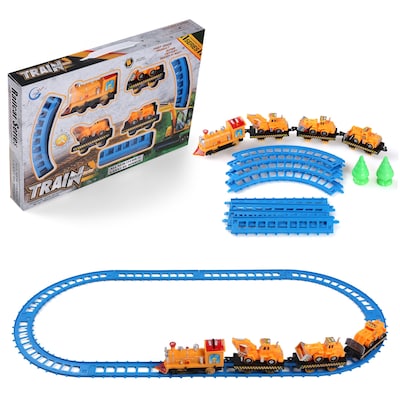 BlueBlockFactory Contruction Truck and Train Play Set